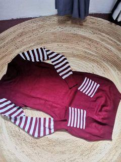 Knitted Wine Red Dress