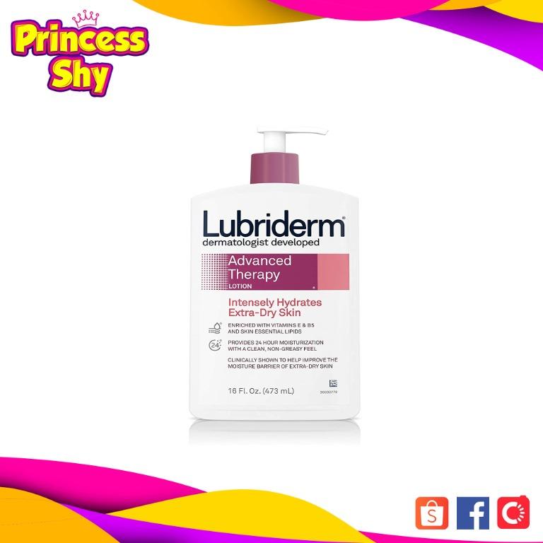 lubriderm advanced therapy lotion on face