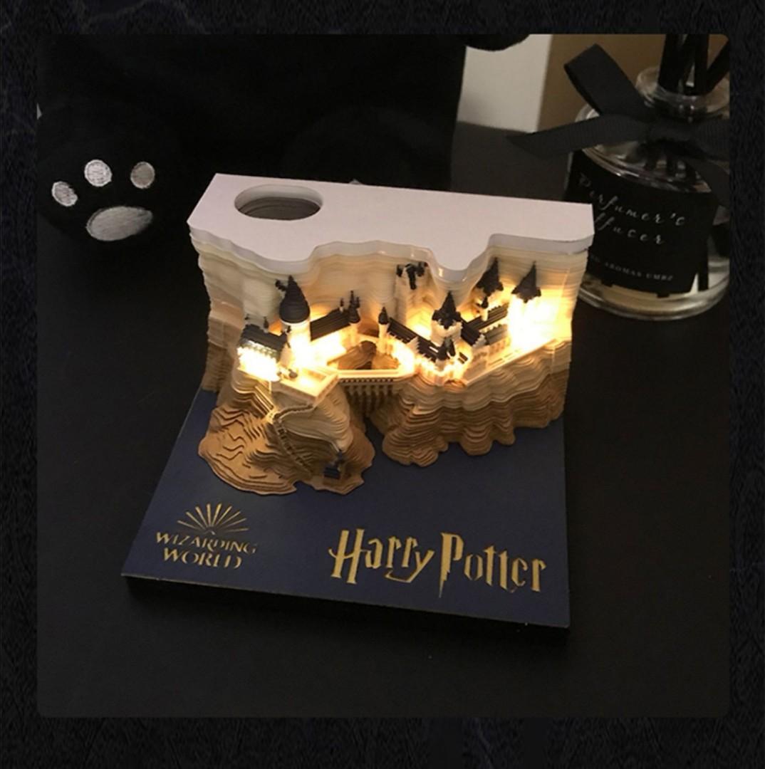 Luxury Notepad Light Up Wizarding World Of Harry Potter 3d Stereoscopic Notepad Non Sticky Diy Tearaway