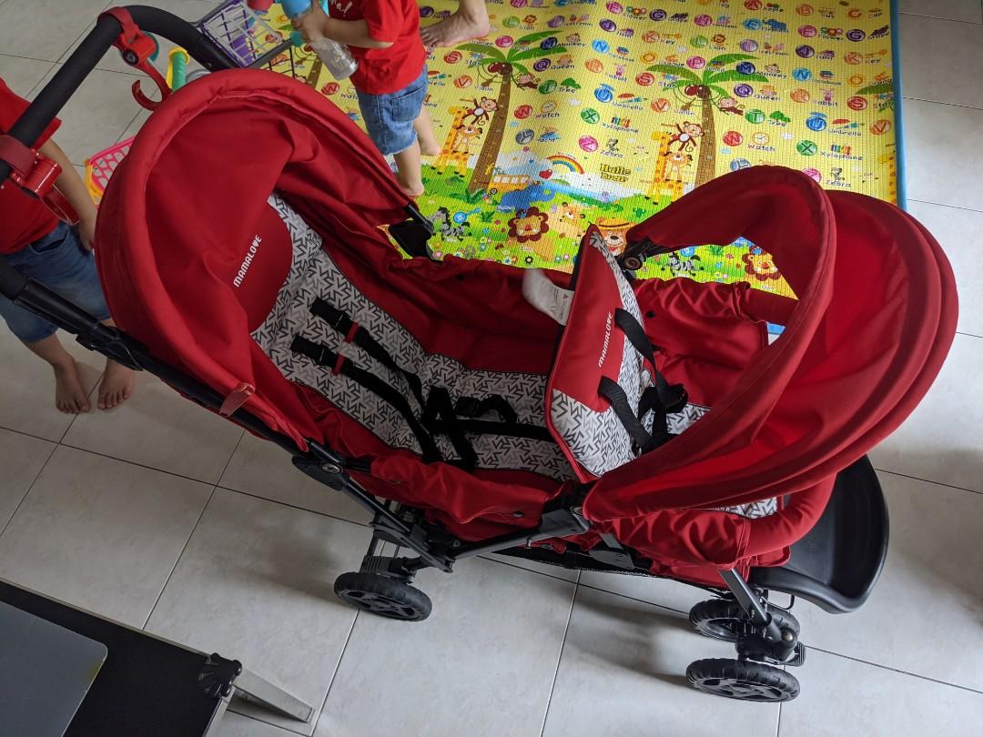 MAMALOVE Dual Pram Stroller Red Almost new Babies Kids Going Out Strollers on Carousell
