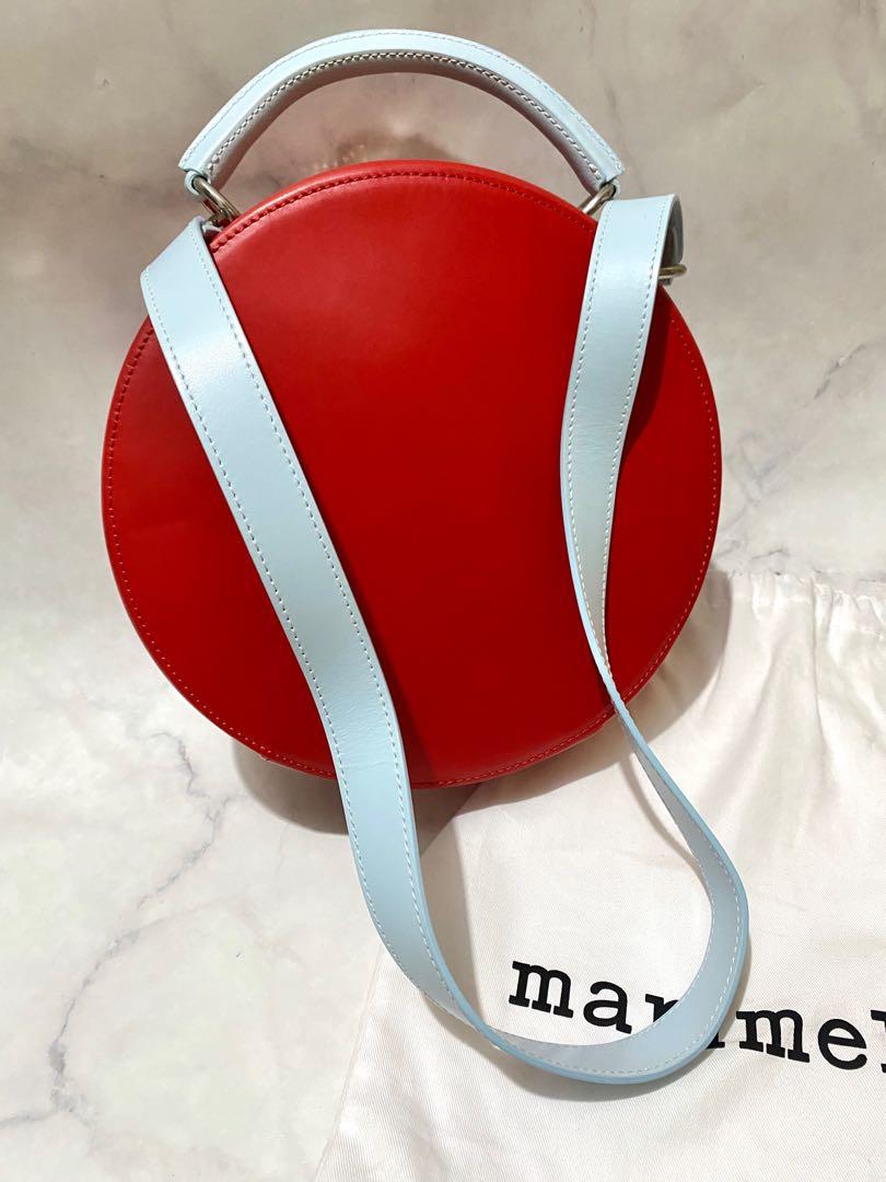 Marimekko red solima circle bag with dust bag