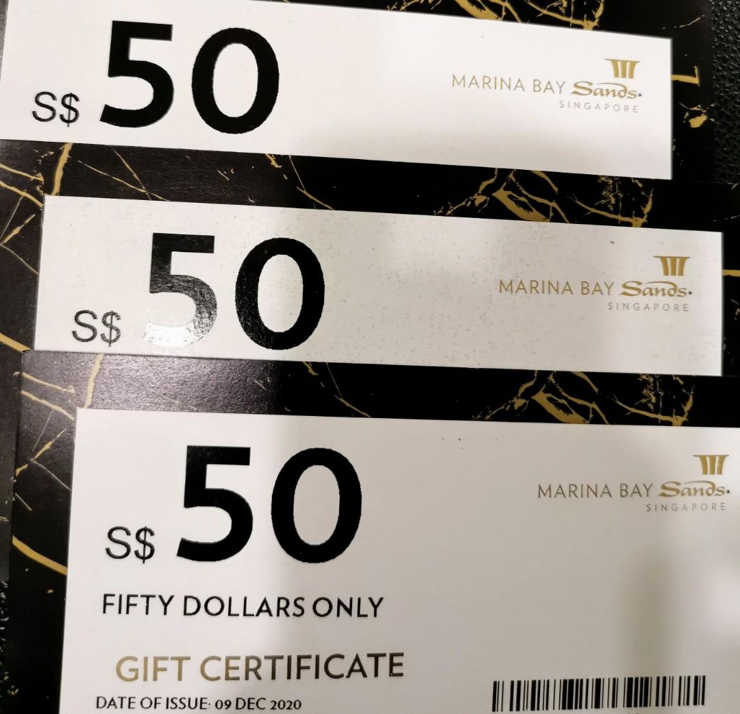 Marina bay sands 150 gift card (MBS), Tickets & Vouchers ...