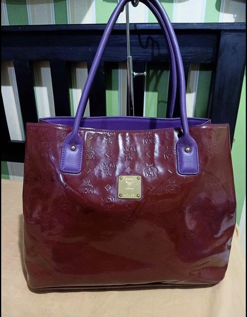 Mcm patent leather bags discount