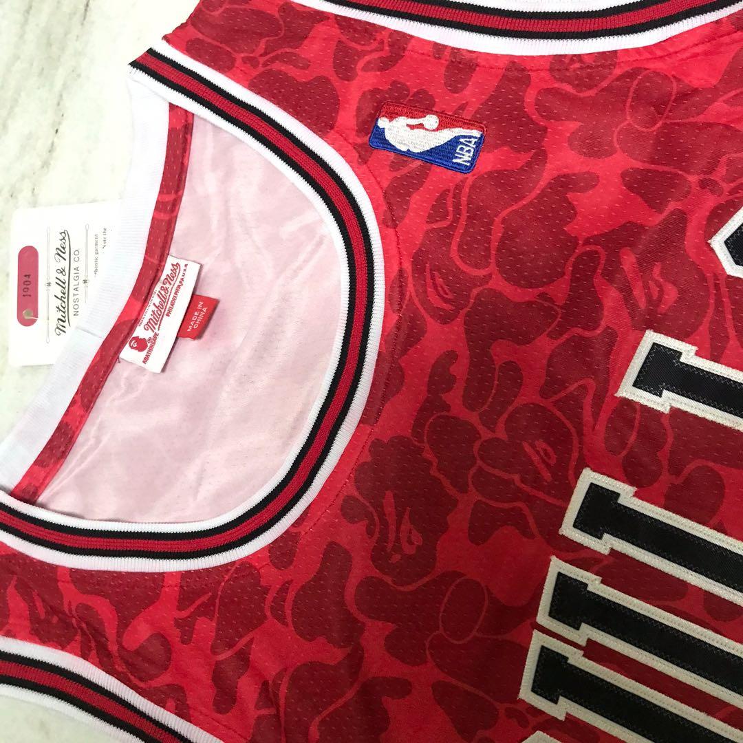 US$ 26.00 - 2023 BULLS & BAPE #93 Red Top Quality Hot Pressing NBA  Jersey(猿人头) - m.