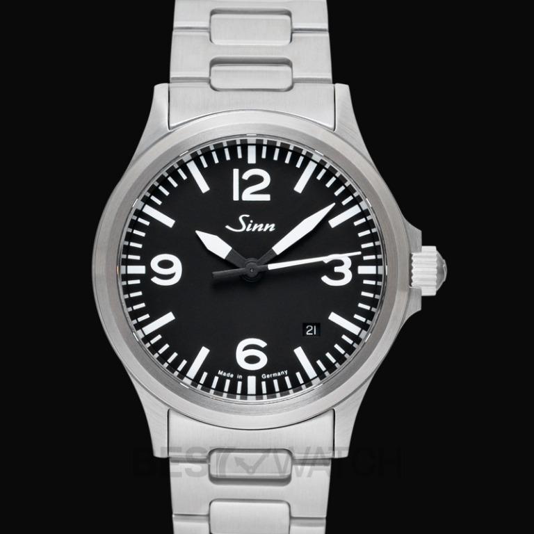 NEW] Sinn 556 A Stainless Steel two-link Black Dial 38.5 mm