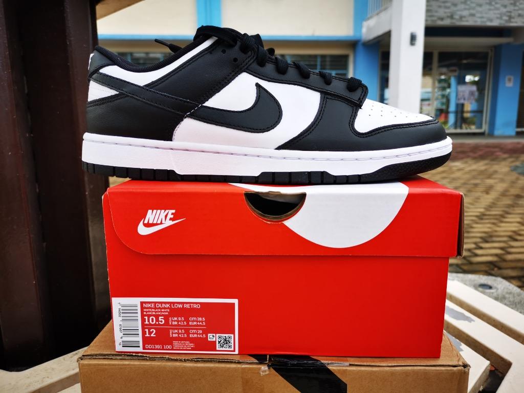 Nike dunk low black and white box clearance
