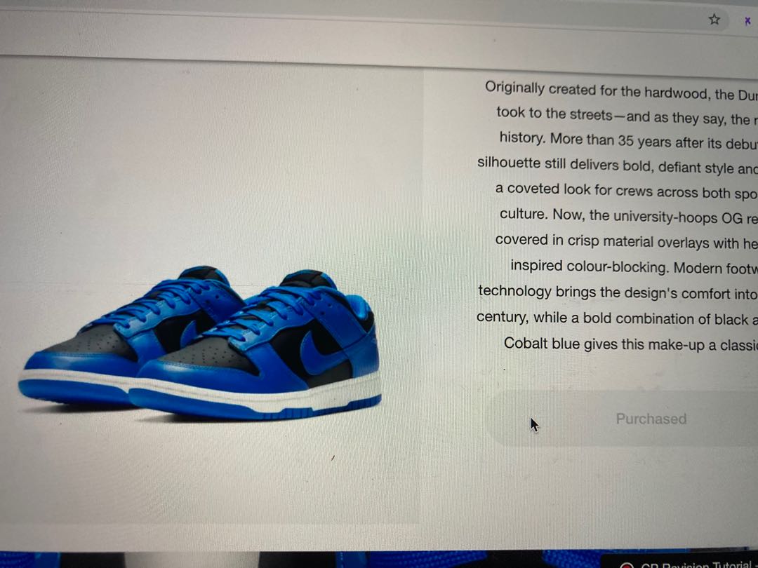 nike dunk low retro black cobalt