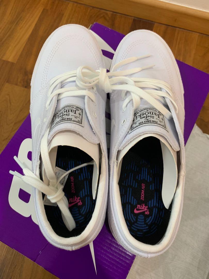 Cheap Nike SB Zoom Stefan Janoski Premium Skateboarding Sneakers Triple White Shoes
