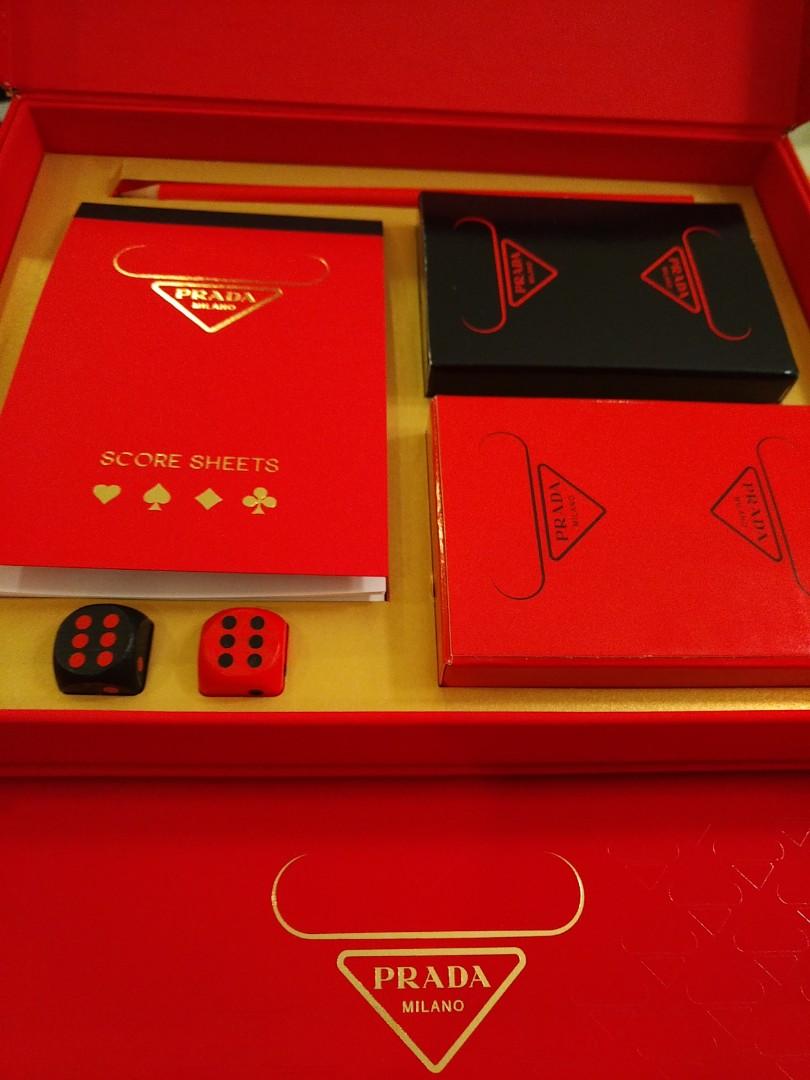 Authentic Prada Playing Cards Red & Black 36004