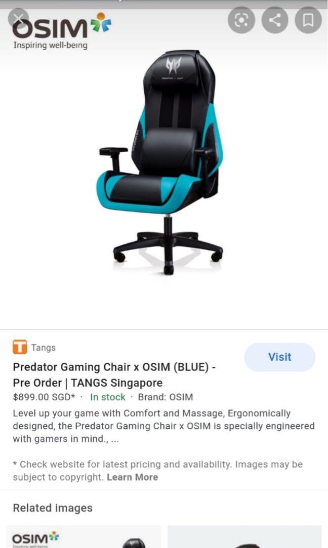 Predator gaming chair X OSIM Furniture Home Living Furniture Chairs on Carousell