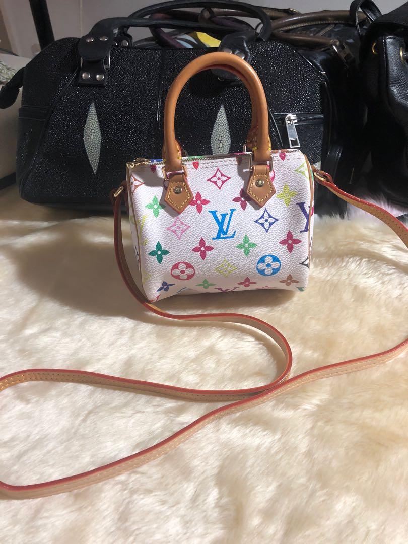 Louis Vuitton LV Nano Mini Speedy Multicolor White Authentic, Luxury, Bags  & Wallets on Carousell