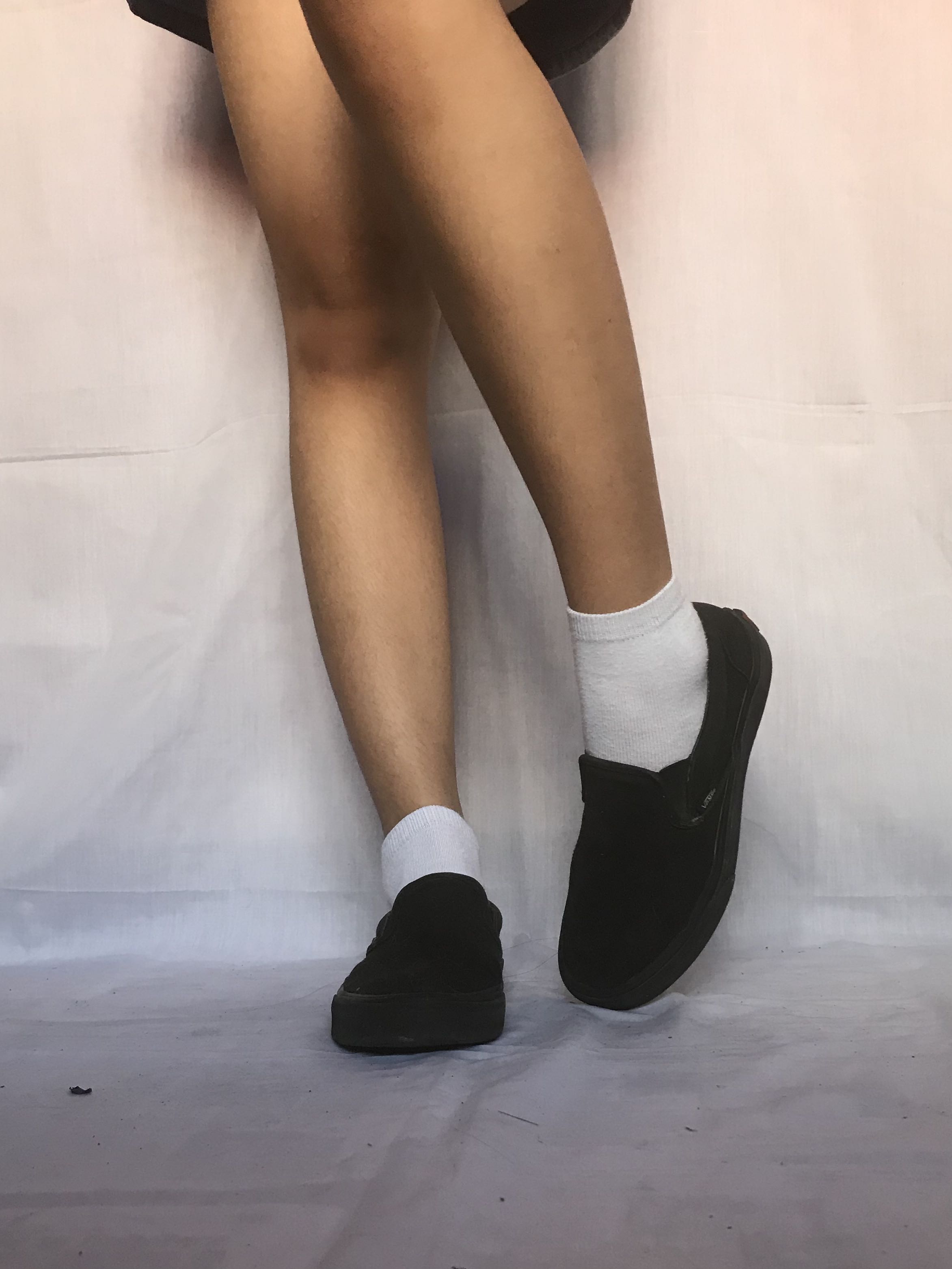 vans old skool black slip ons