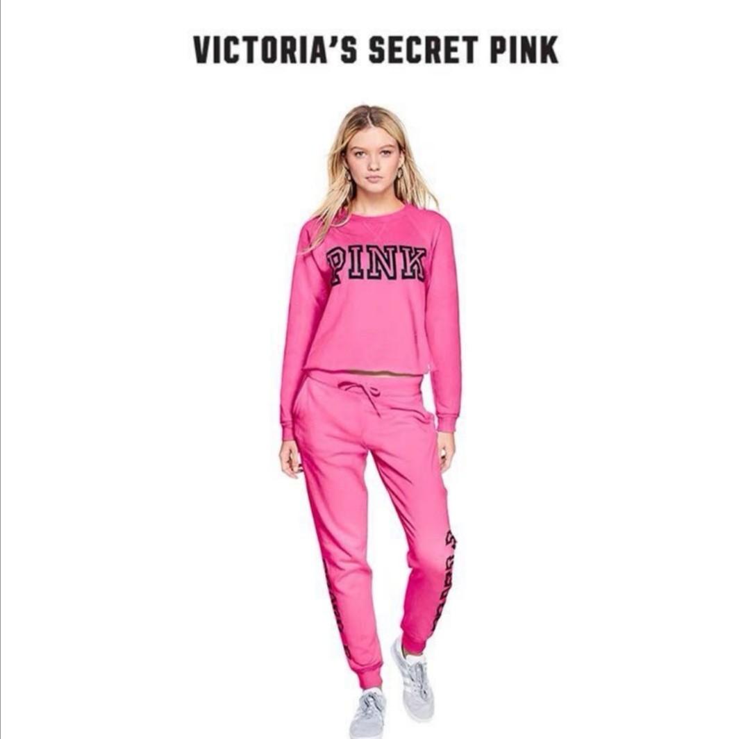 Victoria's Secret Pink Track Pants, Women's Fashion, Bottoms, Other Bottoms  on Carousell