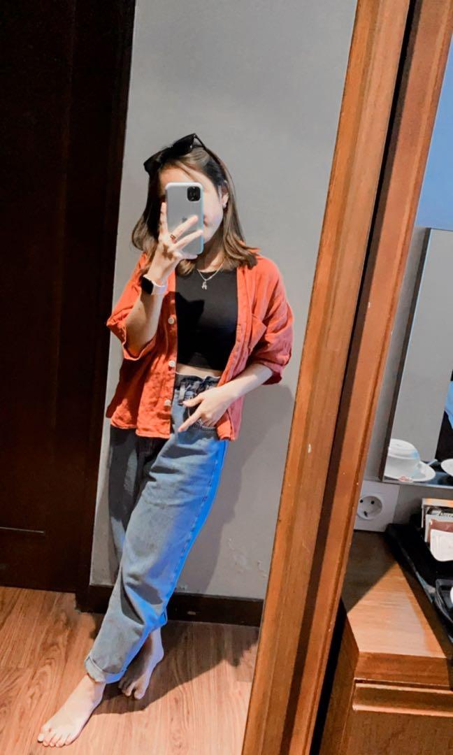 ZARA BAGGY JEANS, Fesyen Wanita, Pakaian Wanita, Bawahan di Carousell