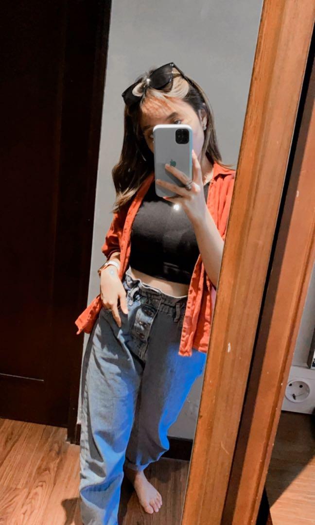 ZARA BAGGY JEANS, Fesyen Wanita, Pakaian Wanita, Bawahan di Carousell