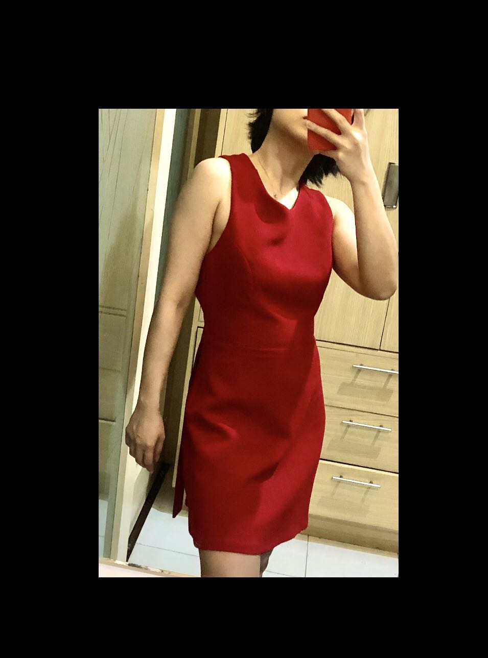Zara red backless dress, Women's ...