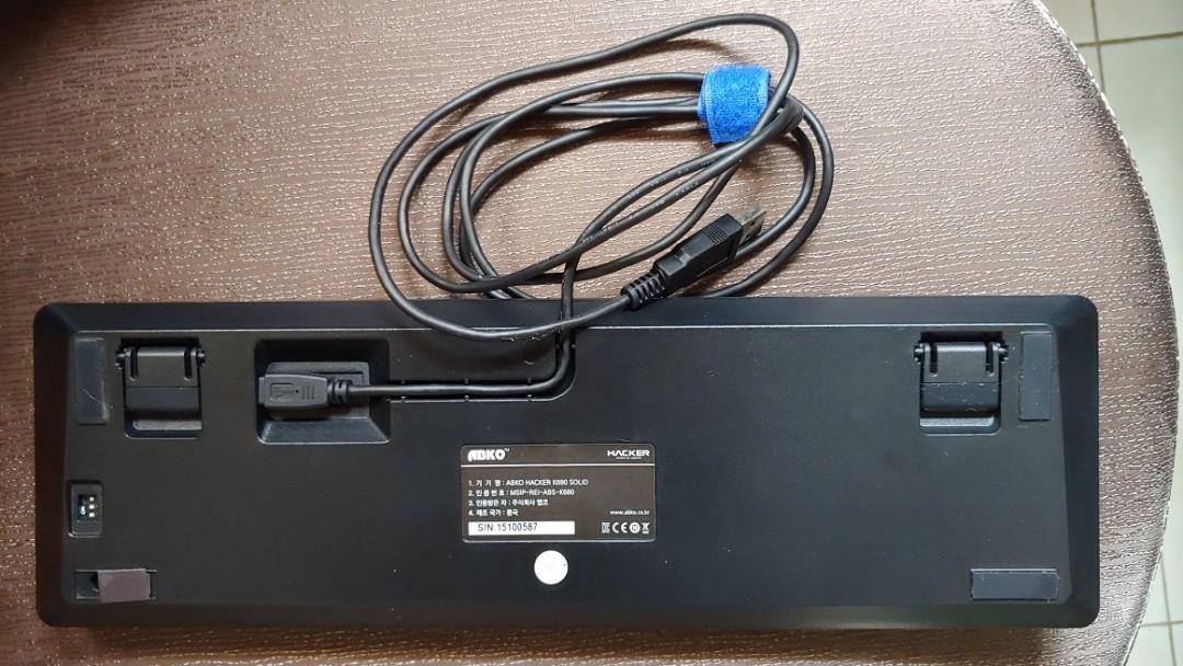 Abko Hacker K680 mechanical keyboard, Electronics, Computer Parts
