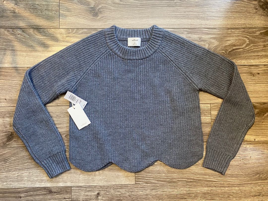Aritzia scalloped sweater top