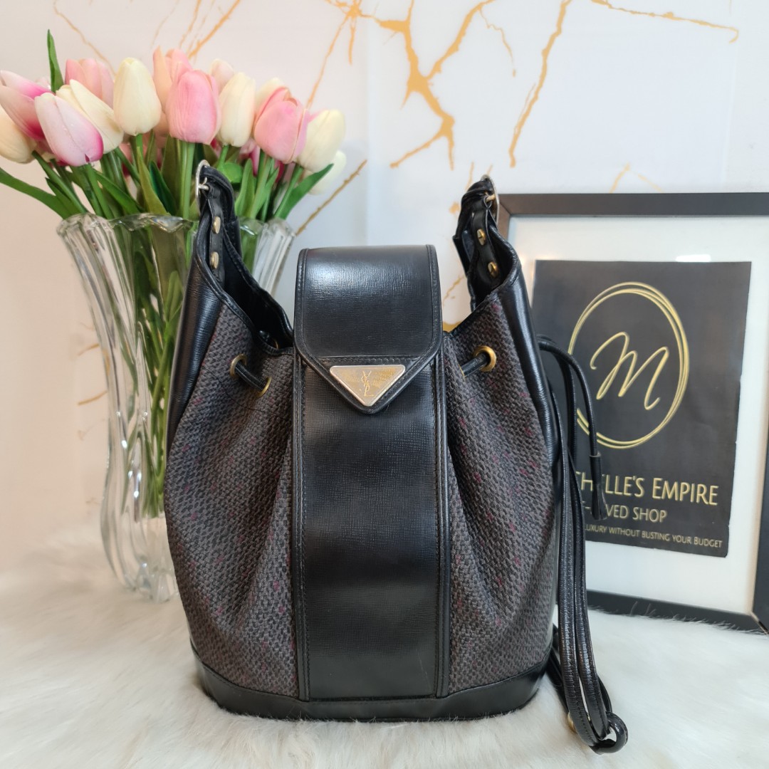 Authentic Vintage YSL Bucket Bag, Luxury, Bags & Wallets on Carousell