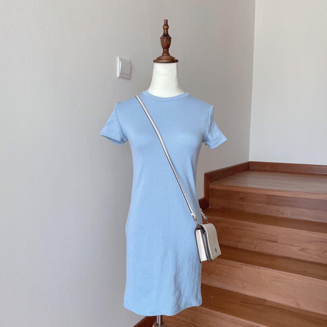 baby blue tshirt dress
