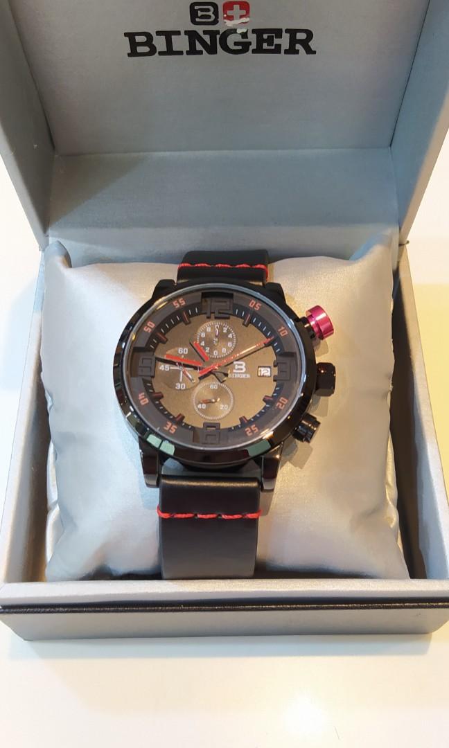 Binger Chronograph (Category: Watches) located in Petaling Jaya. Submitted by lee0107 (Listing ID 1069017002, Image 1). Description: Brand New Item 30m water resistant.