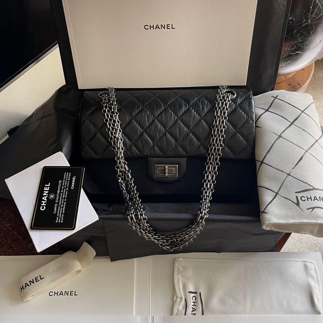 Chanel 2.55 sale ruthenium