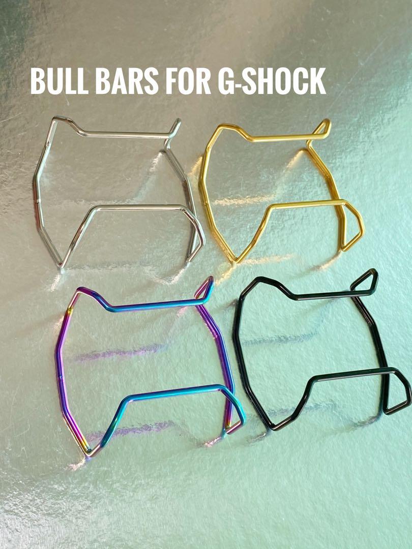 Bull bars for G Shock in silver gold black and rainbow