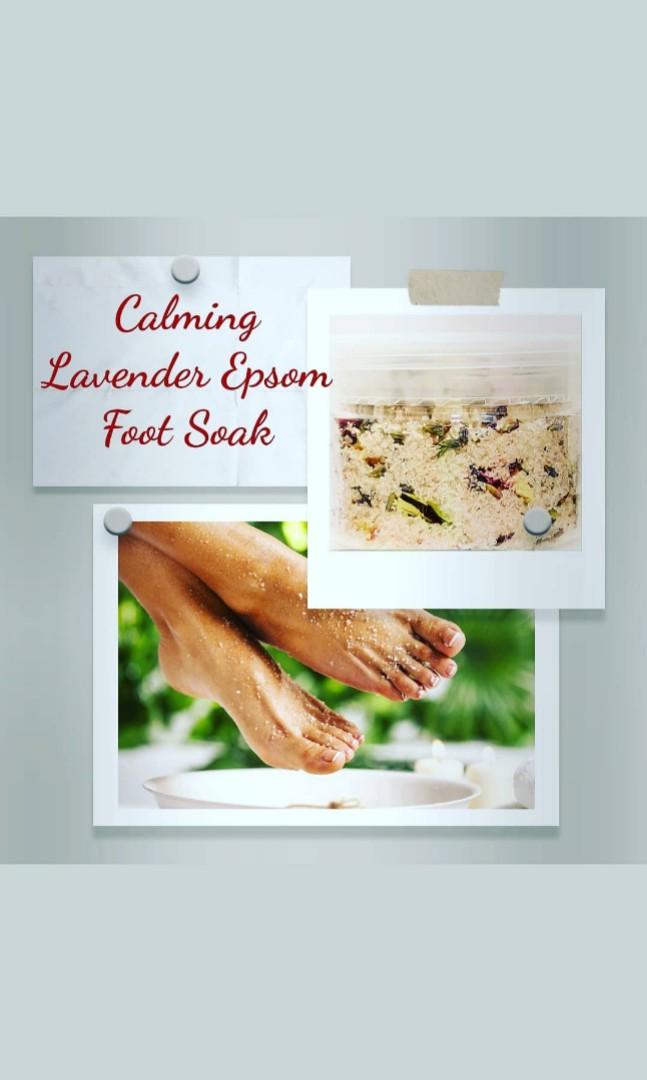 Calming Lavender Epsom Foot Soak Pain Swelling Relief Relaxing Refreshing Beauty Personal Care Bath Body Body Care On Carousell