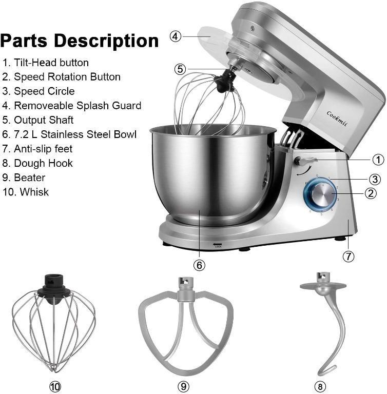 Electric mixer beaters top