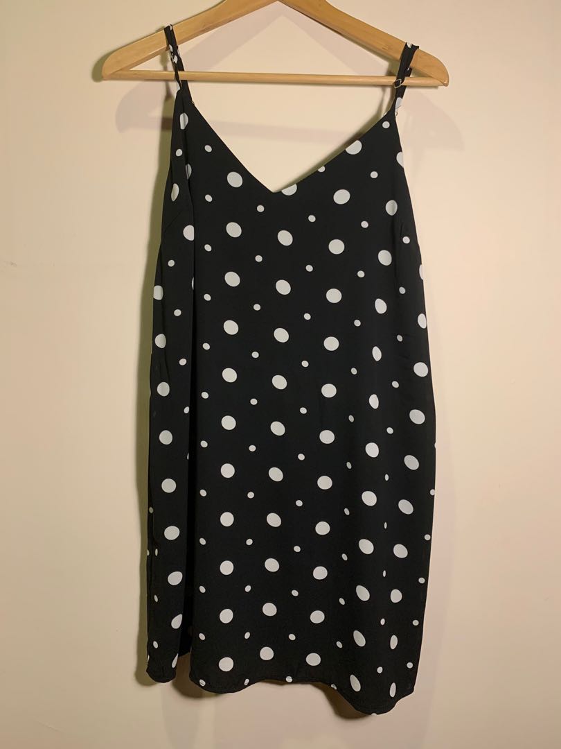 Polka Dot Slip Dress Maxi - Effortless Vintage Glamour