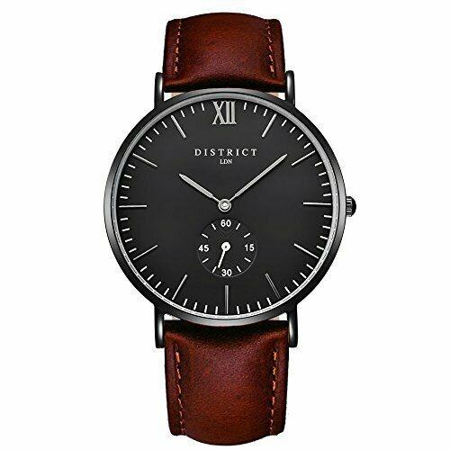 District London Ashford Edition Mens Watches Slim Brown Leather