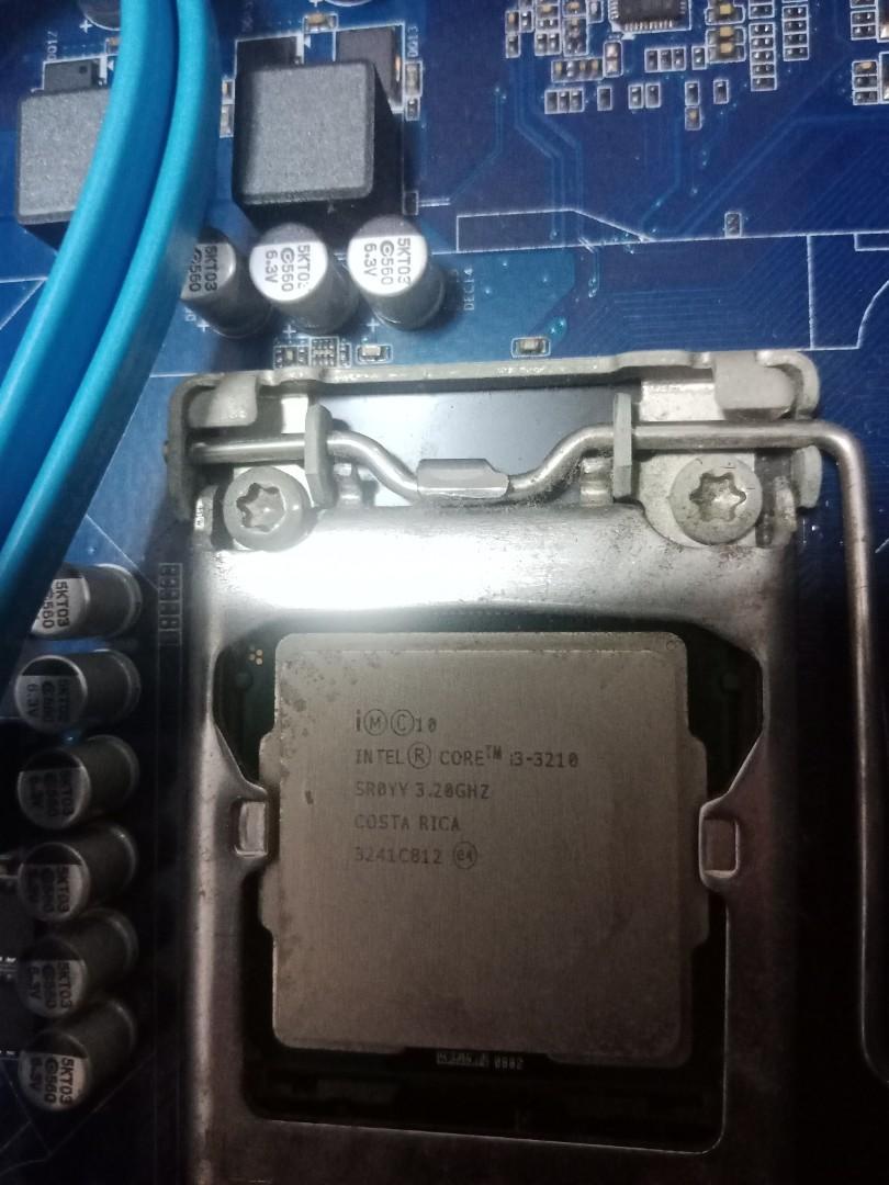 Gigabyte motherboard GAH61MS2P, i33210, and accessories, Computers