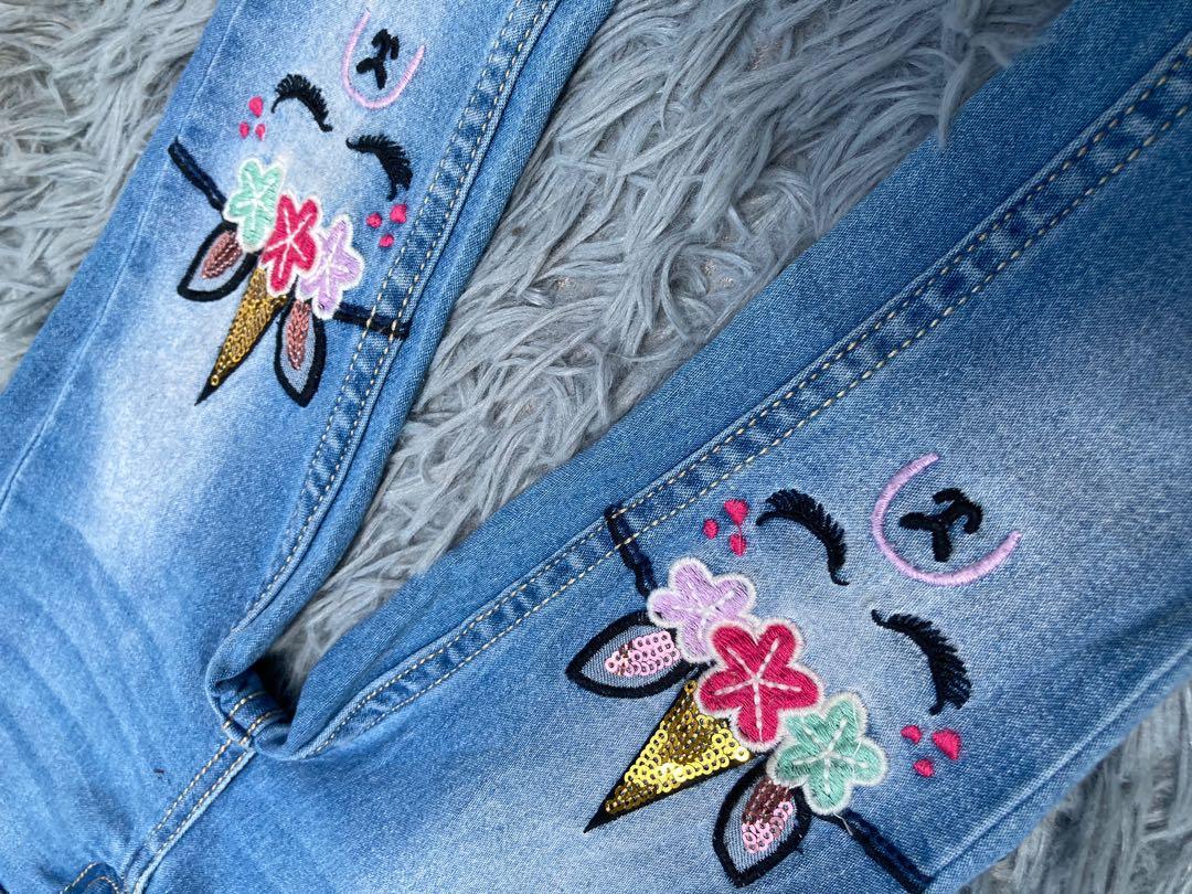 Girl s Unicorn Jeans Babies Kids Babies Kids Fashion on