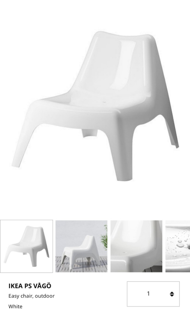 Ikea ps vago outdoor chair Furniture Home Living Outdoor