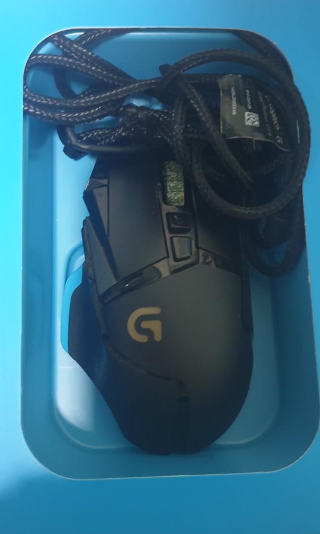 Logitech g502 (Category: Mouse & Mousepads) located in Singapore. Submitted by ariff.keepersevenkeys (Listing ID 1069100625, Image 2). Description: Condition 8/10 Scroll wheel skin is peeled but still work fine. selling bc i have a new mouse.
