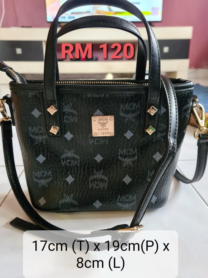 Mcm sling bag black top
