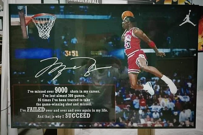 Michael Jordan Dunk Wall Poster Frames Signature Quotes