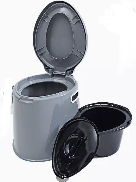 New 5L Portable Toilet Compact Potty Loo Camp Caravan Picnic Travel Fishing Lid 