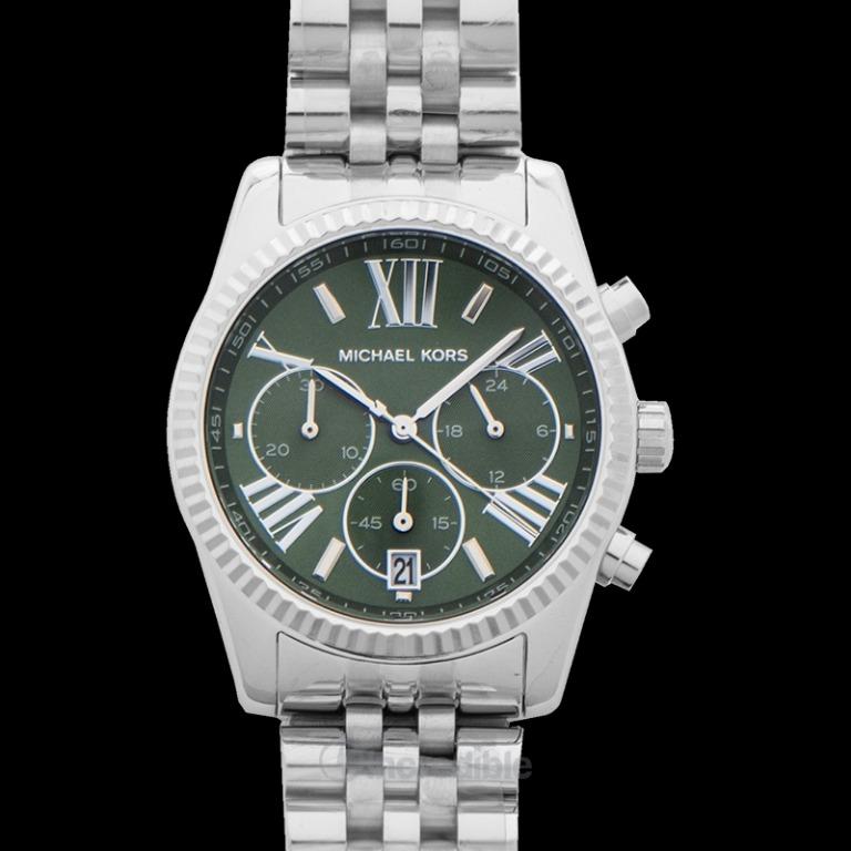 [NEW] Michael Kors Lexington Chronograph Quartz Green Dial Ladies Watch ...