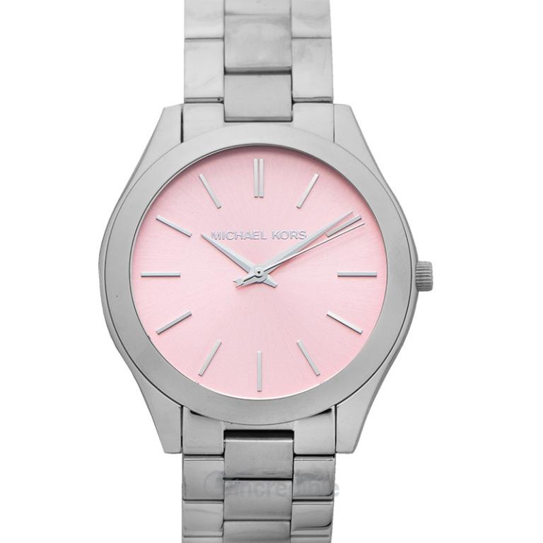 NEW Michael Kors Slim Runway Quartz Pink Dial Ladies Watch MK3380