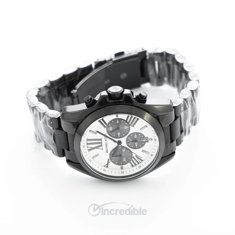 NEW Michael Kors Bradshaw Chronograph Quartz White Dial Gunmetal Ion plated Men s Watch MK5952