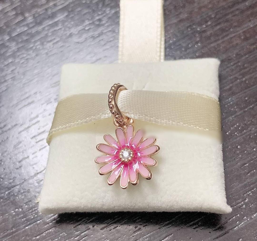 pink daisy flower dangle charm PANDORA Women s Fashion