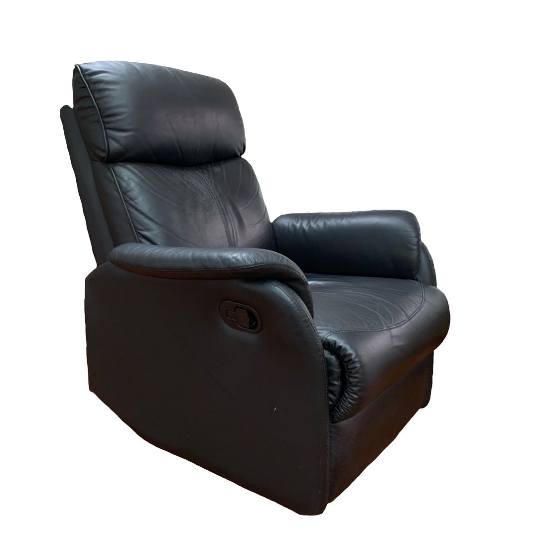 Recliner Chair Lazy Boy Type Black, Lazy Boy Black Leather Recliner