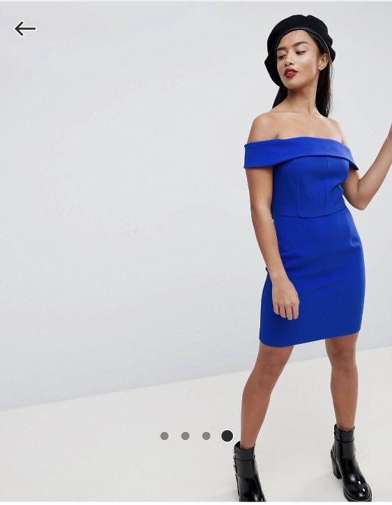 River island off best sale the shoulder dress