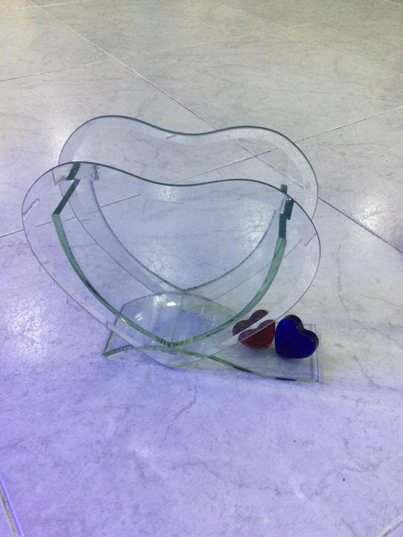 Solid Lovers Glass Display (Category: Everything Else) located in Singapore. Submitted by rarecollections (Listing ID 1069096445, Image 1). Description: Brand: Azoo W - 20cm H - 20cm With lovely Blue & Red ❤️ - suitable gift to the one you love.