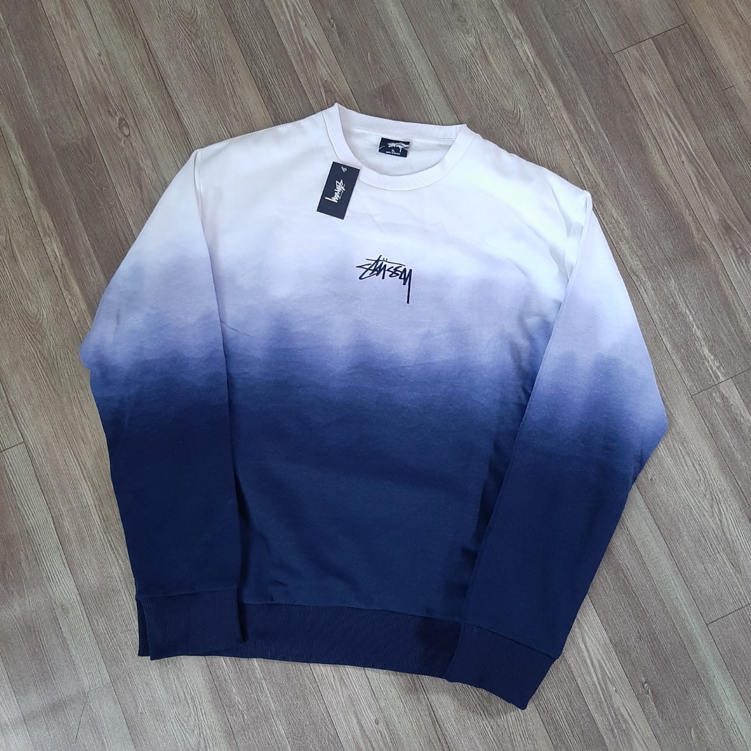 STUSSY GRADIENT COLOUR STOCK LOGO SWEATSHIRT ORIGINAL BNWT