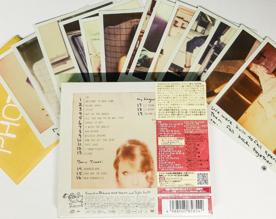 Taylor Swift 1989 Deluxe Edition (Japan Version) (Category: CDs & DVDs) located in Manila. Submitted by meredith89 (Listing ID 1066256832, Image 2). Description: FORE PRE ORDER ETA 2-3 WEEKS [Deluxe Edition] ★ CD + DVD ★ With sleeve case ★ DVD contents (with Japanese subtitles) ★ with polaroids 📷 Song DISC1 1. Welcome to New York 2. BLANK SPACE 3. Style 4. OUT OF THE WOODS 5. ALL YOU HAD TO DO WAS STAY 6. Shake It Off ~ I don't care! 7. I WISH Y