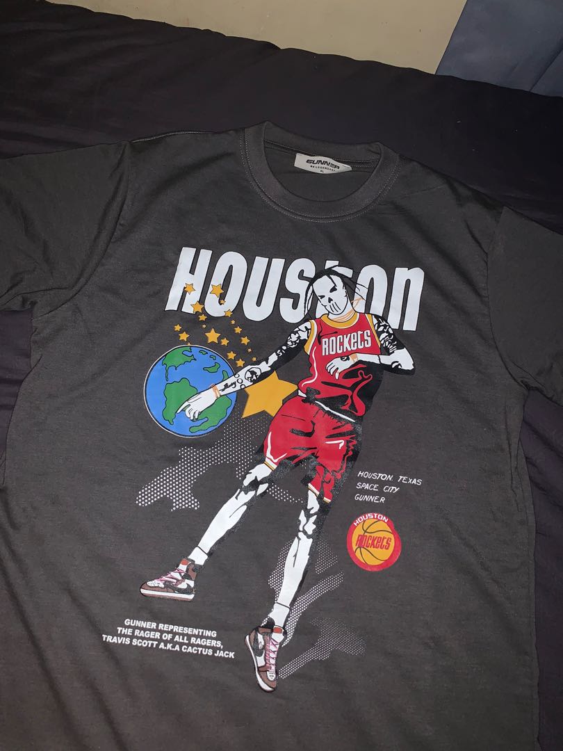 Houston Rockets X Cactus Jack Travis Scott Tee, Men's Fashion, Tops & Sets,  Formal Shirts on Carousell