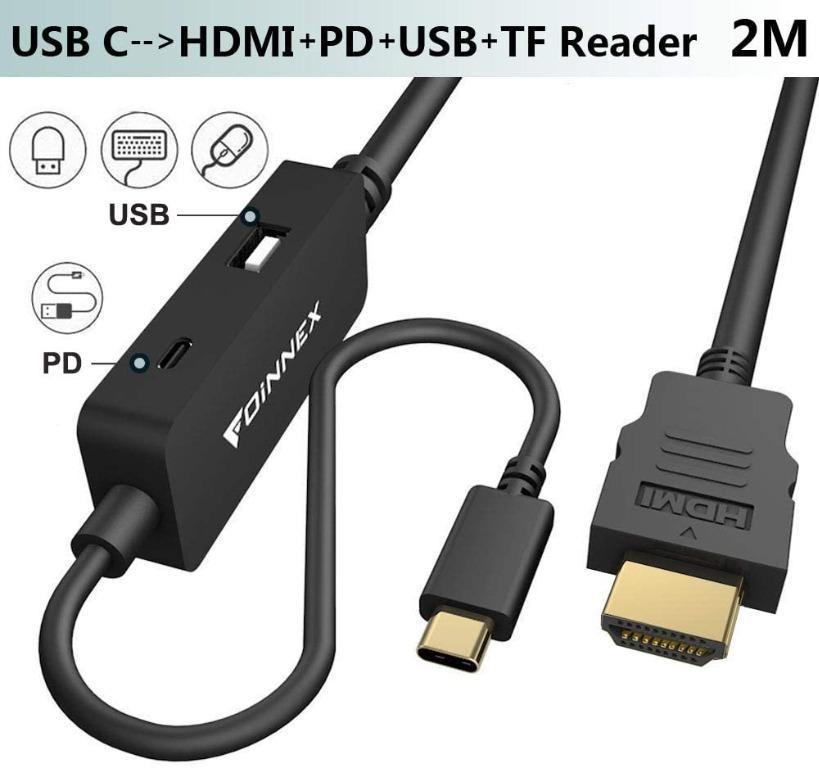 4K USB Type C Câble adaptateur HDMI HD AV TV pour Samsung Galaxy S10 S9  Note9