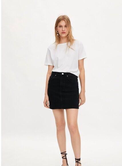 Zara denim shop skirt black